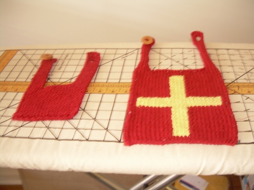 Red Baby Bibs in Two Different Styles